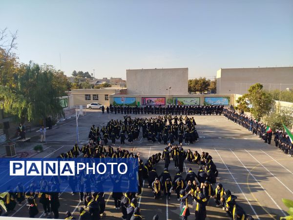 صبحگاه تمام تشکیلاتی دبیرستان تقی‌پور مراغه