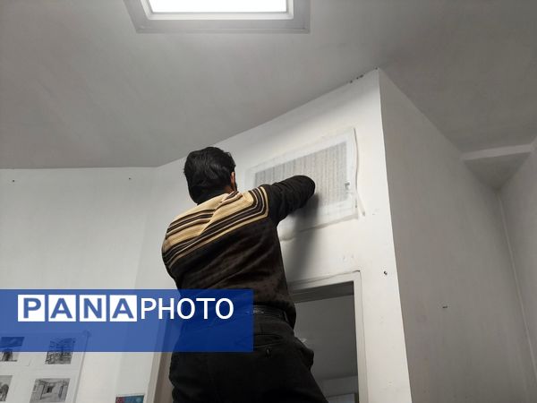 توزیع درپوش استاندارد دریچه کولر در دبستان شهید پسندیده فدافن 