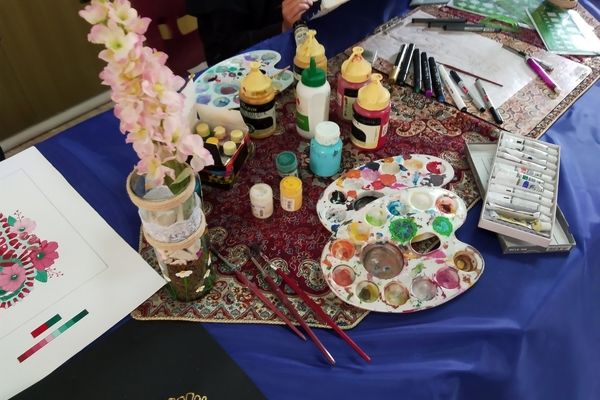 نمایشگاه هنرهای دستی هنرجویان هنرستان آفرینش منطقه رضویه 