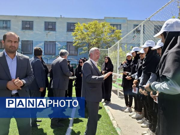 افتتاح زمین چمن هنرستان تربیت بدنی محمد شهرستانی ناحیه ۶ مشهد