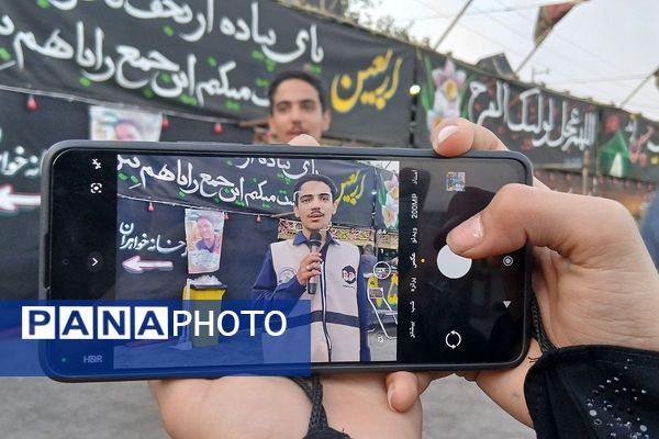 برپایی موکب "عشاق الحسین(ع) " سازمان دانش‌آموزی شهرستانهای تهران در مسیر زائران اربعین