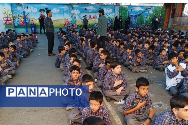 دانش‌آموزان دبستان علامه طباطبایی پیشوا در سوگ مادر عالم خلقت