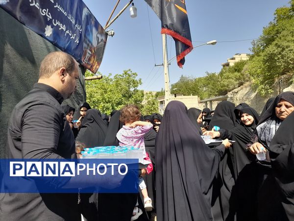 حضور حماسی مردم روستای مارکده در همایش جاماندگان اربعین حسینی
