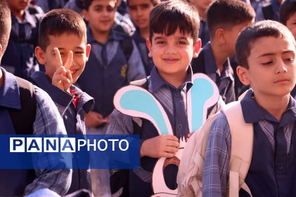 صبحگاه دانش‌آموزی در دبستان قلمچی گرگان