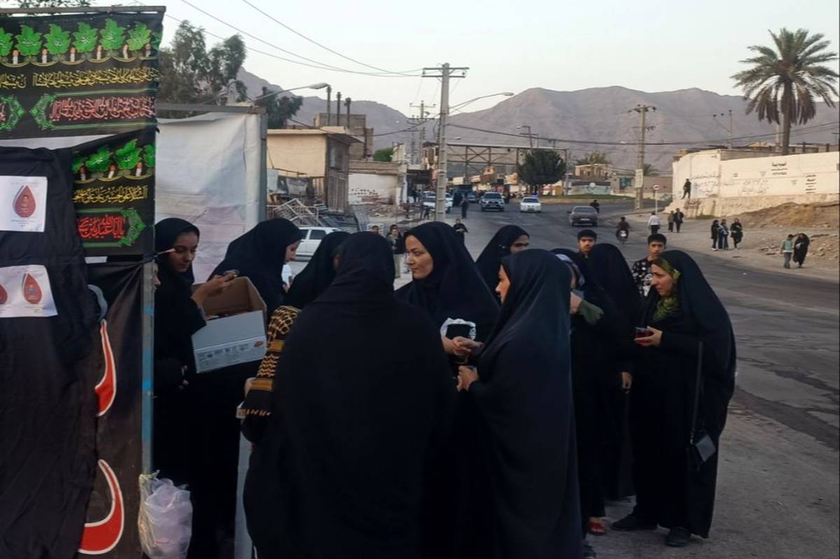 موکب شهید مجتبی شریفی با همت هئیت‌های دانش‌آموزی برپا شد