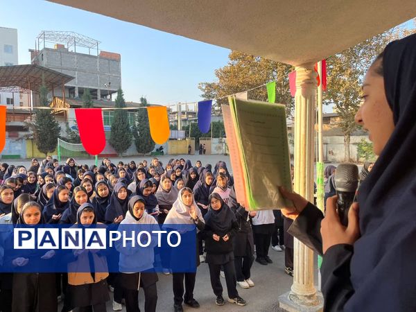 صبحگاه در مدرسه حضرت خدیجه (س) گرگان