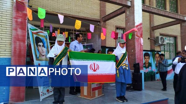 زنگ آغاز سال تحصیلی در مدرسه علقمه شاهد شهرستان قلعه‌گنج