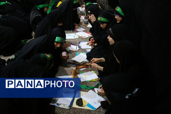 عزاداری کودکان هیات «زیر گنبد طلا» برای دختر سه ساله امام حسین(ع)