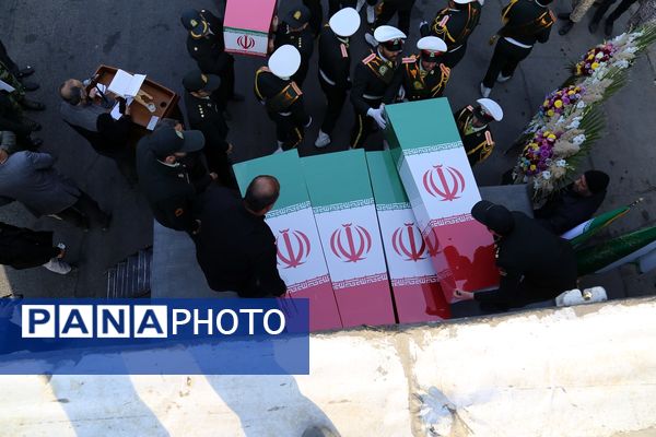 آیین استقبال از پیکرهای مطهر شهدای گمنام در بهشت معصومه(س)