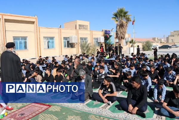 حضور معنوی امام‌جمعه بافق در مراسم سوگواری دبیرستان مناجات