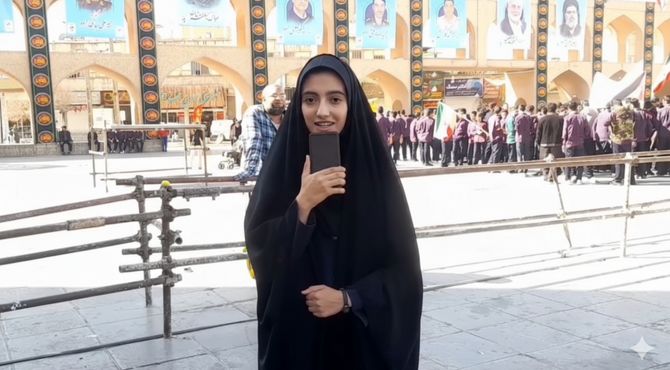 از مدرسه تا میدان؛ قدم‌های استوار دانش‌آموزان یزدی در روز ۱۳ آبان