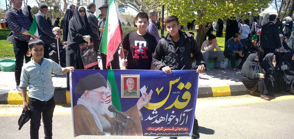 راهپیمایی روز قدس در شهر کهک قم