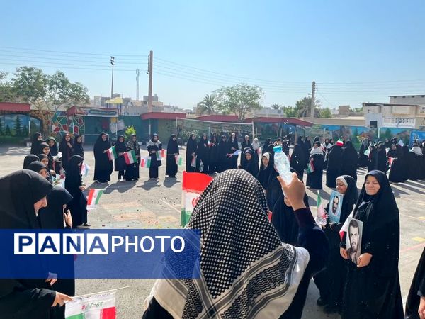 استقبال مدارس دشتی از شهید گمنام