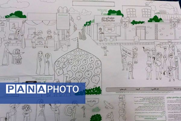 نمایش جلوه‌های ارادت فاطمی در روزنامه‌دیواری‌های مدرسه شهیدسرافراز اسلامشهر