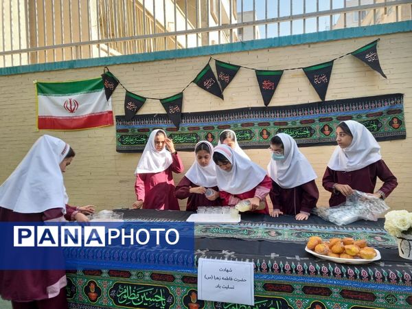 برپایی موکب عزاداری ایام فاطمیه در دبستان مریم بندرعباس