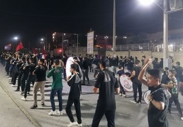 مراسم زنجیرزنی حسینیه اعظم حضرت زینب (س) لامرد درشب دهم محرم