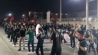 مراسم زنجیرزنی حسینیه اعظم حضرت زینب (س) لامرد درشب دهم محرم