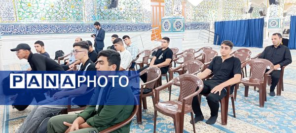 بدرقه دانش‌آموزان اعزامی به پیاده‌روی اربعین 