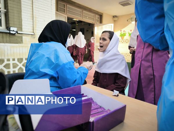 وارنیش فلوراید در دبستان شطیطه2