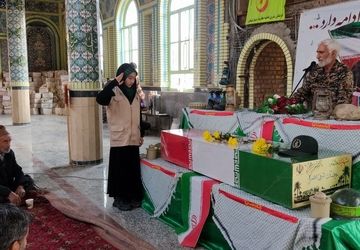 تشییع شهید گمنام در شهر بار نیشابور