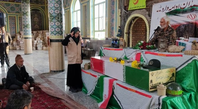 تشییع شهید گمنام در شهر بار نیشابور