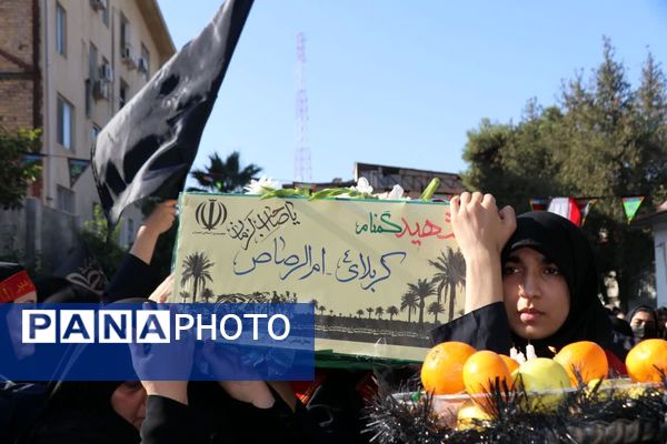 پیکر شهید گمنام در مدارس دخترانه گرگان مورد استقبال قرار گرفت