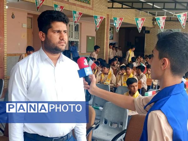 تجدید میثاق دانش‌آموزان سیریکی با آرمان‌های انقلاب در ۱۳ آبان 