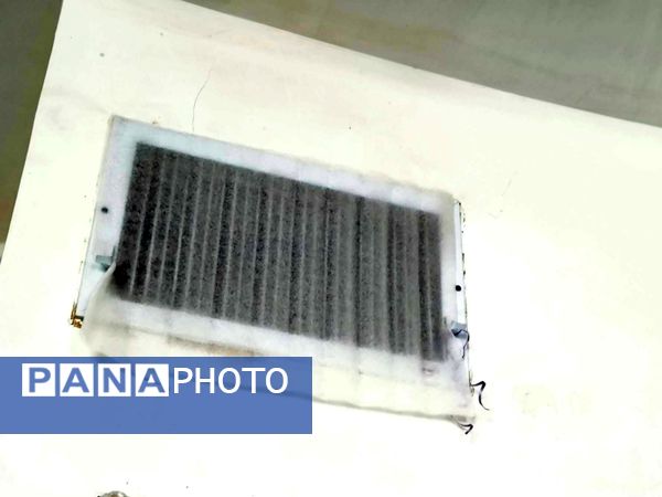 توزیع درپوش استاندارد دریچه کولر در دبستان شهید پسندیده فدافن 