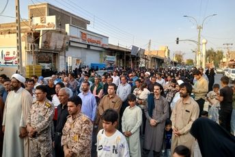 اجتماع غدیریون با شعار «ایران؛ ذوالفقار علی» در عنبرآباد