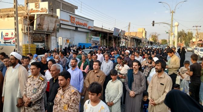 اجتماع غدیریون با شعار «ایران؛ ذوالفقار علی» در عنبرآباد
