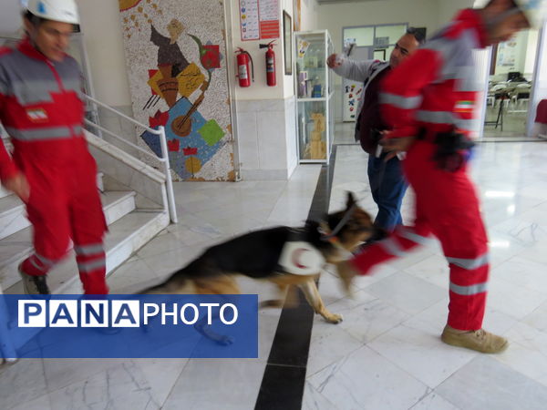 رزمایش دانش‌آموزی پدافند غیرعامل در شهرستان بجنورد 