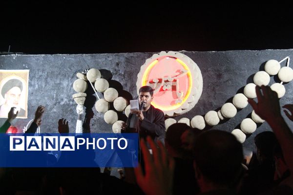 مراسم عزاداری شب سوم محرم در هیات مکتب‌‌الزهرا شهرستان حاجی‌‌آباد