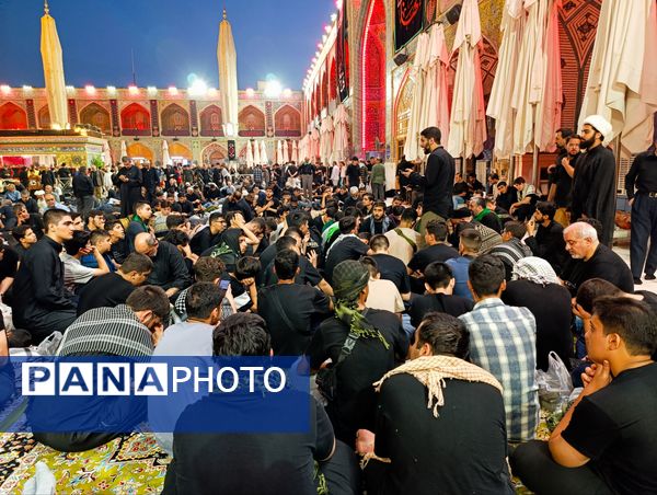 مراسم وداع کاروان فرستادگان امام رضا علیه السلام در نجف