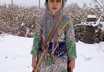 جامه سفید برف بر تن روستای بختیاری خاتم 