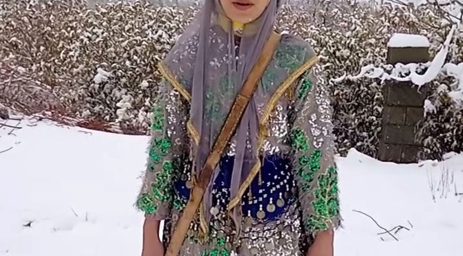 جامه سفید برف بر تن روستای بختیاری خاتم 