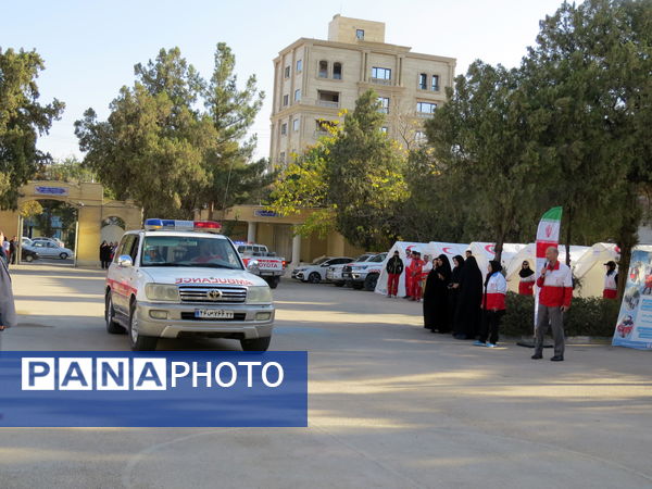 رزمایش دانش‌آموزی پدافند غیرعامل در شهرستان بجنورد 