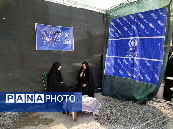 برپایی موکب سازمان دانش‌آموزی و رادیو پانا خراسان جنوبی در مسیر پیاده‌روی جاماندگان اربعین 