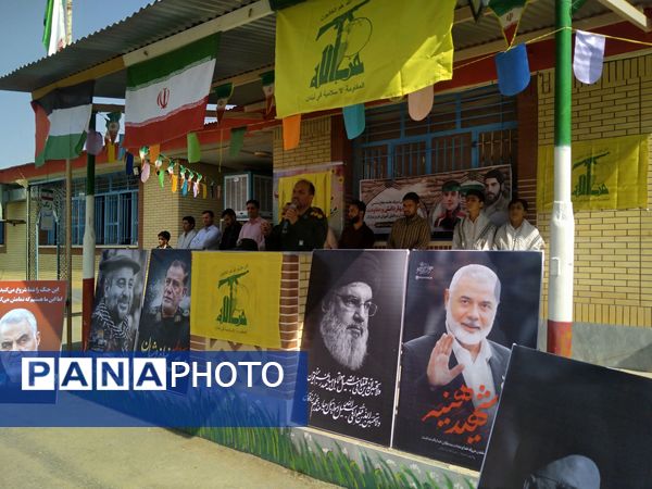 مراسم گرامیداشت شهید مقاومت در دبیرستان‌های پسرانه شهرستان خلیل‌آباد