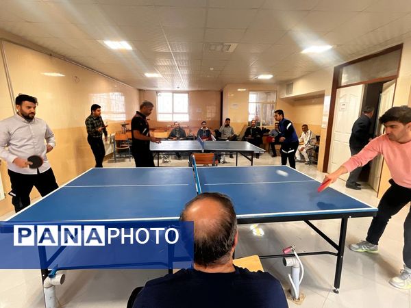 رقابت ورزشی تنیس روی میز فرهنگیان در نوخندان
