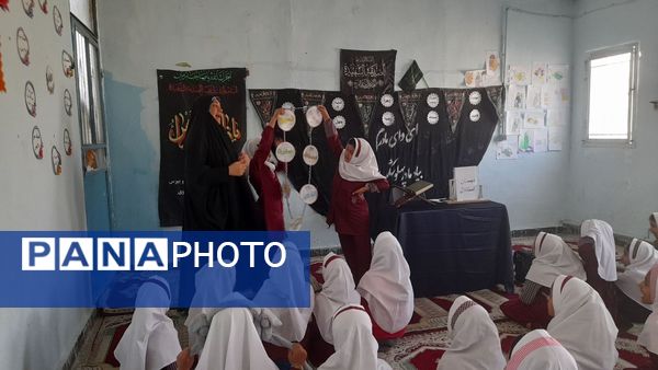 مراسم معنوی ایام فاطمیه در دبستان استقلال حاجی‌آباد