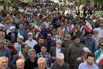 راهپیمایی مردم شهرستان سملقان در محکومیت رژیم صهیونیستی 