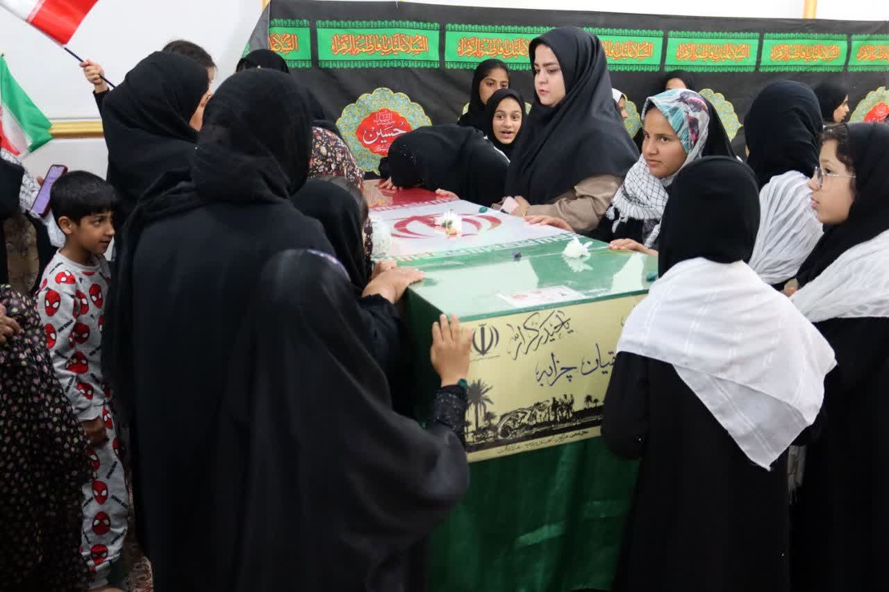  مراسم تشییع پیکر مطهر شهید گمنام در شهرستان بستک