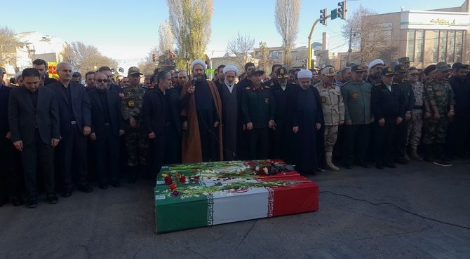 آیین تشییع و تدفین شهدای گمنام در استان اردبیل