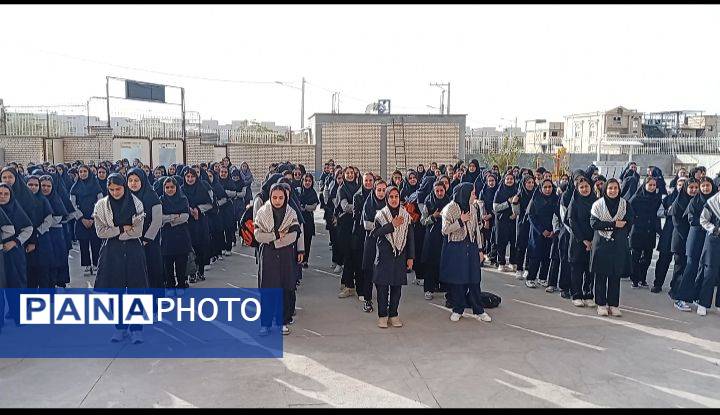 مراسم زنگ مهر در دبیرستان مشکات