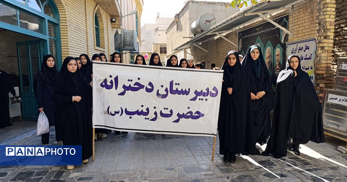 حضور نوجوانان علم و دانش مدرسه حضرت زینب(س) در نماز جمعه شهرستان اسدآباد
