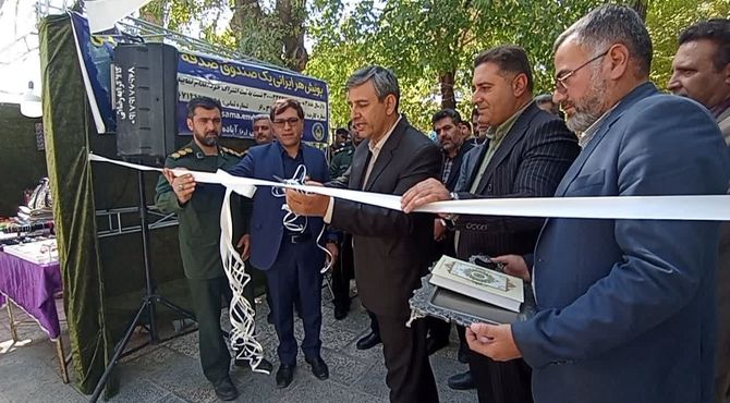 آیین افتتاح نمایشگاه خود اشتغالی و خود کفایی کمیته امداد امام خمینی آباده