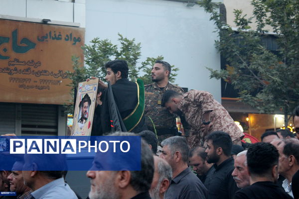 تشییع پیکر شهید پاسدار احد فتوحی در شاهین ویلا کرج