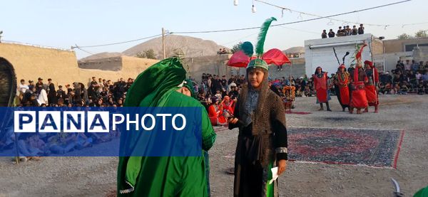 آیین تعزیه‌خوانی در عاشورای حسینی در روستای حسین آباد شیروان