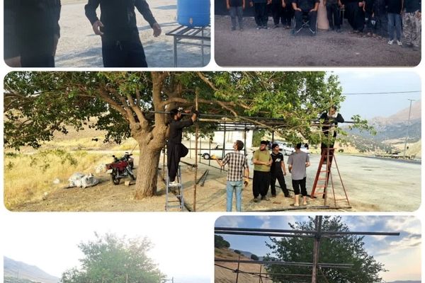 آماده‌سازی و برپایی موکب مردمی محبان حضرت مهدی (عج) در رازان