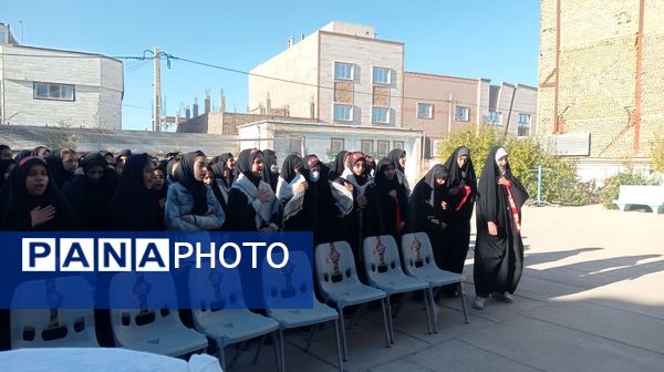 گرامیداشت روز بسیج دانش آموزی و عزاداری حضرت فاطمه(س) در خلیل آباد